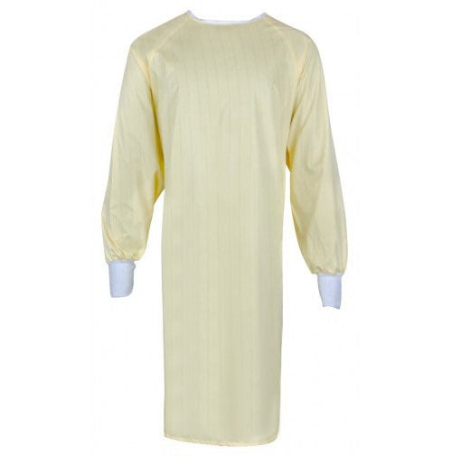 Isolation Gown Disposable Protective Suit Cotton Blend Easy Access Hospital Patient Gown Blue