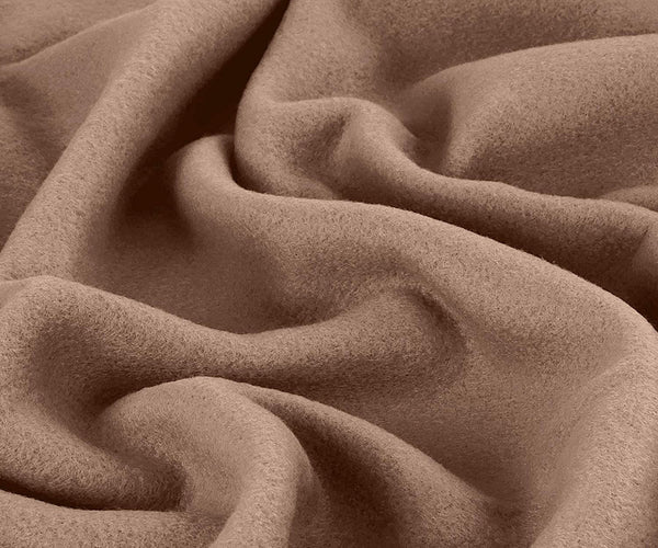 Polar-Fleece Queen Thermal Blanket Tan- Extra Soft Brush Fabric, Super Warm, Lightweight & Easy Care, Couch (Camelot)