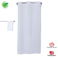100% Polyester White Dobby Shower Curtains 60" x 72"