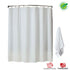 Polyester White Fabric Hookless Shower Curtains