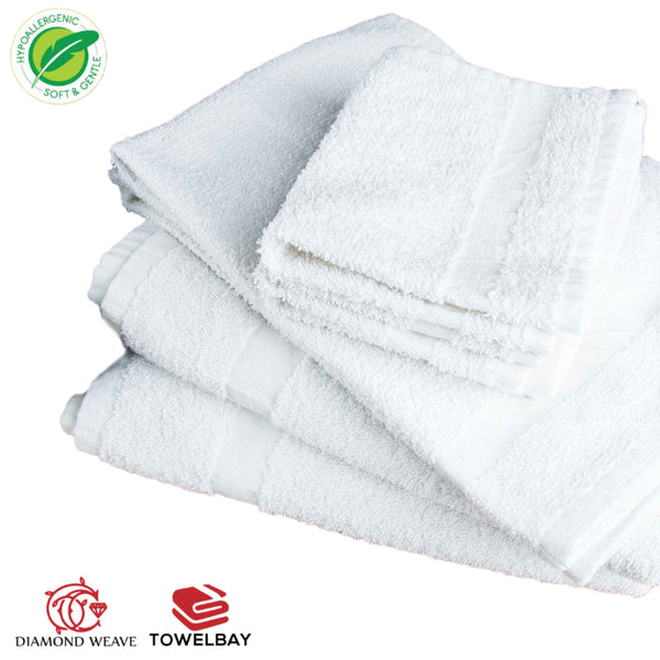 Shield White Hand Towel (16