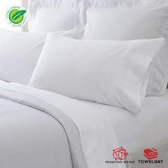 White - 36" X 78" X 4" - Fitted Percale Sheets